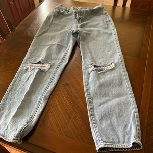 PAC Sun Button fly jeans high rise straight leg